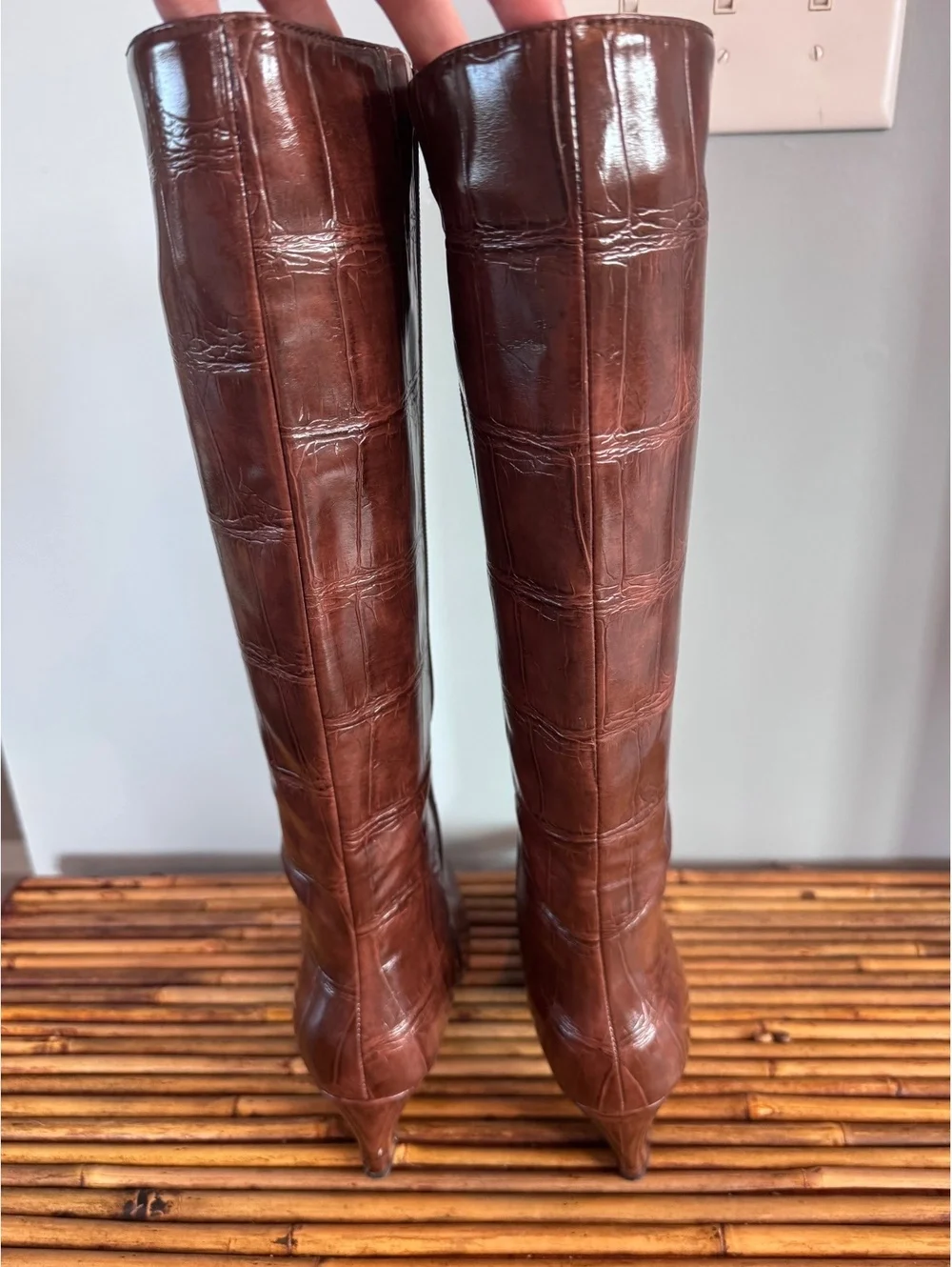 Abercrombie & Fitch Vegan Leather Kitten Heel Boots